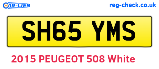 SH65YMS are the vehicle registration plates.