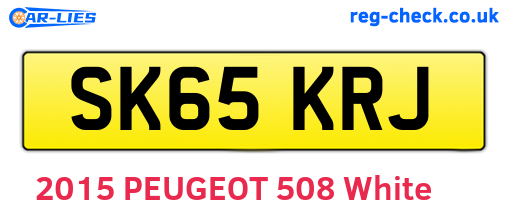 SK65KRJ are the vehicle registration plates.