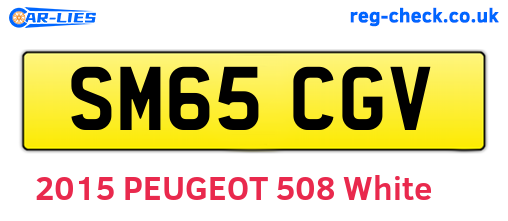 SM65CGV are the vehicle registration plates.