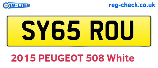 SY65ROU are the vehicle registration plates.