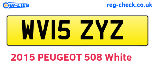 WV15ZYZ are the vehicle registration plates.