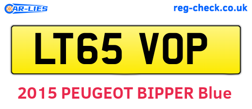 LT65VOP are the vehicle registration plates.