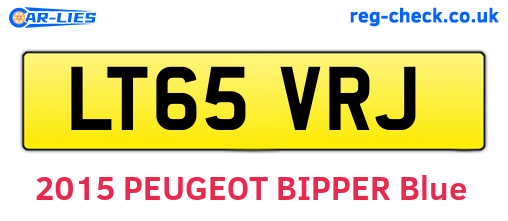 LT65VRJ are the vehicle registration plates.