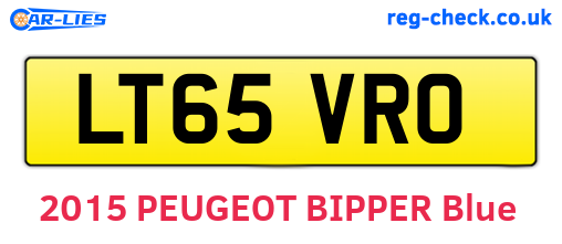 LT65VRO are the vehicle registration plates.