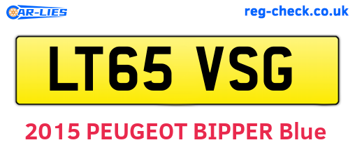 LT65VSG are the vehicle registration plates.