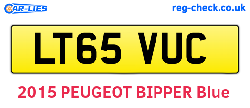 LT65VUC are the vehicle registration plates.