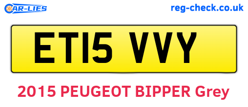 ET15VVY are the vehicle registration plates.