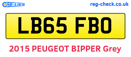 LB65FBO are the vehicle registration plates.