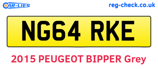 NG64RKE are the vehicle registration plates.