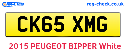 CK65XMG are the vehicle registration plates.