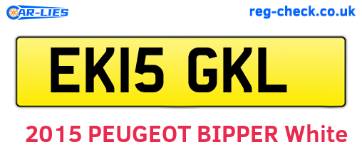 EK15GKL are the vehicle registration plates.