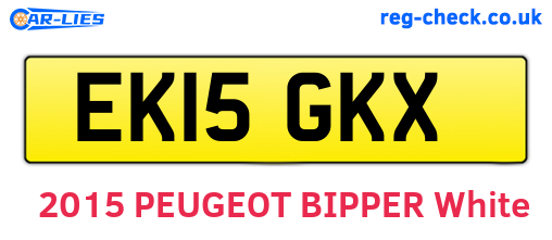 EK15GKX are the vehicle registration plates.