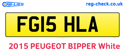 FG15HLA are the vehicle registration plates.
