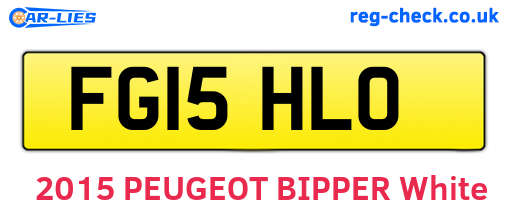 FG15HLO are the vehicle registration plates.