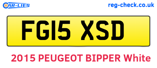 FG15XSD are the vehicle registration plates.