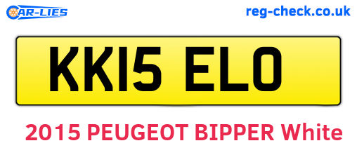 KK15ELO are the vehicle registration plates.