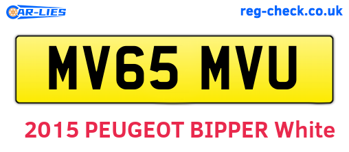 MV65MVU are the vehicle registration plates.