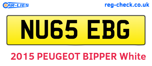 NU65EBG are the vehicle registration plates.