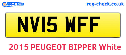 NV15WFF are the vehicle registration plates.