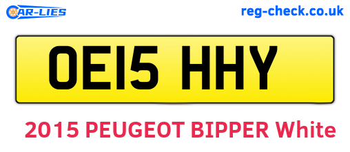 OE15HHY are the vehicle registration plates.