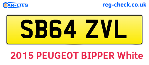 SB64ZVL are the vehicle registration plates.