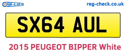 SX64AUL are the vehicle registration plates.