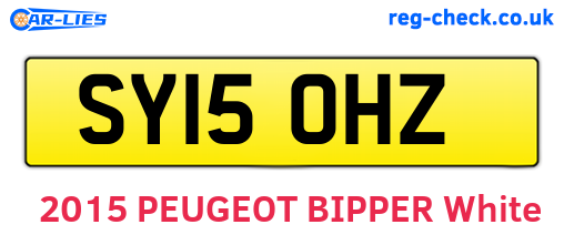 SY15OHZ are the vehicle registration plates.