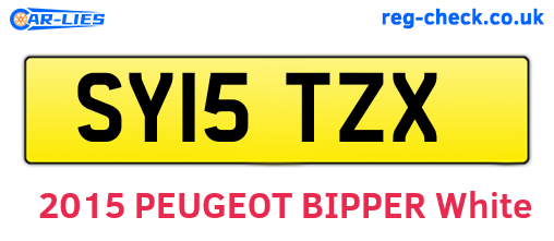 SY15TZX are the vehicle registration plates.