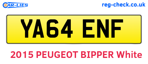 YA64ENF are the vehicle registration plates.