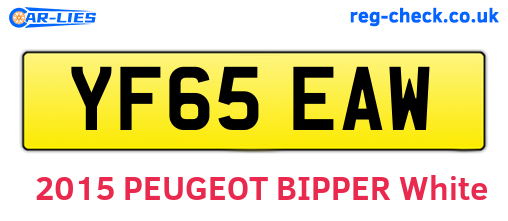 YF65EAW are the vehicle registration plates.