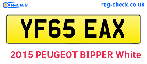 YF65EAX are the vehicle registration plates.
