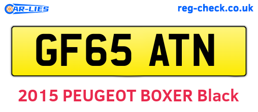 GF65ATN are the vehicle registration plates.