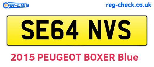 SE64NVS are the vehicle registration plates.