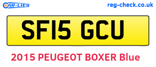 SF15GCU are the vehicle registration plates.