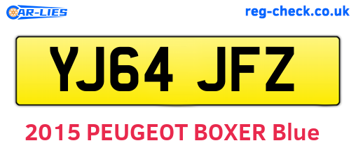 YJ64JFZ are the vehicle registration plates.