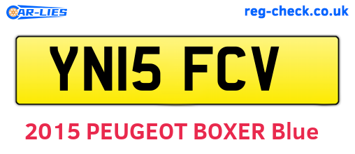 YN15FCV are the vehicle registration plates.