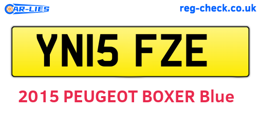 YN15FZE are the vehicle registration plates.