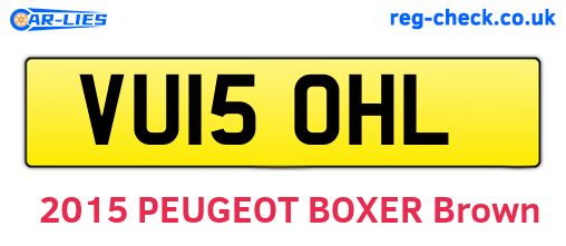 VU15OHL are the vehicle registration plates.