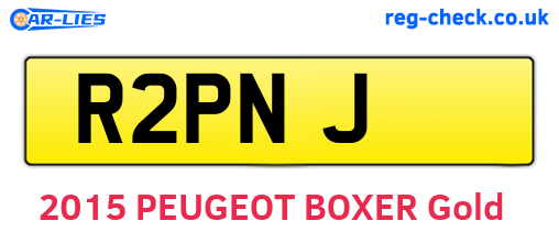 R2PNJ are the vehicle registration plates.