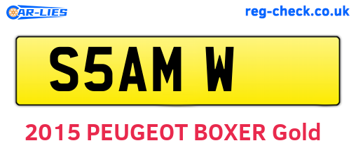 S5AMW are the vehicle registration plates.
