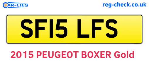 SF15LFS are the vehicle registration plates.