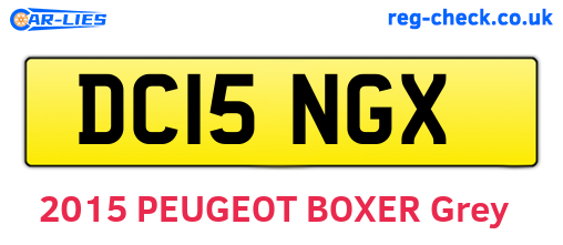 DC15NGX are the vehicle registration plates.