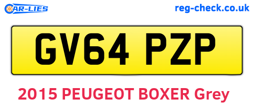 GV64PZP are the vehicle registration plates.