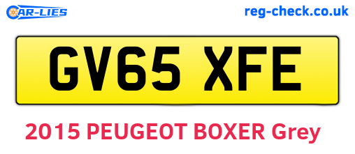 GV65XFE are the vehicle registration plates.