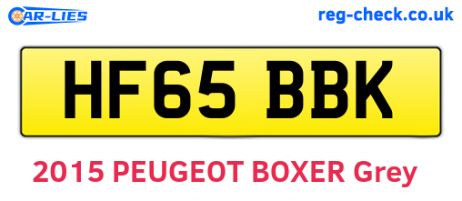 HF65BBK are the vehicle registration plates.