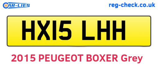 HX15LHH are the vehicle registration plates.