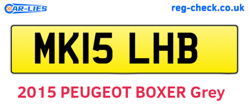 MK15LHB are the vehicle registration plates.