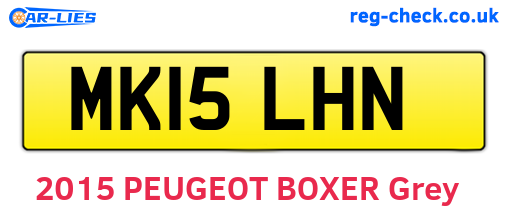 MK15LHN are the vehicle registration plates.
