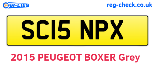 SC15NPX are the vehicle registration plates.