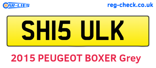 SH15ULK are the vehicle registration plates.